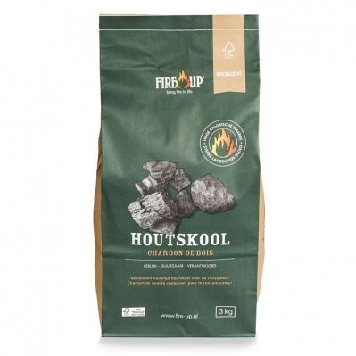Fire-Up Premium Houtskool 3 kg per zak
