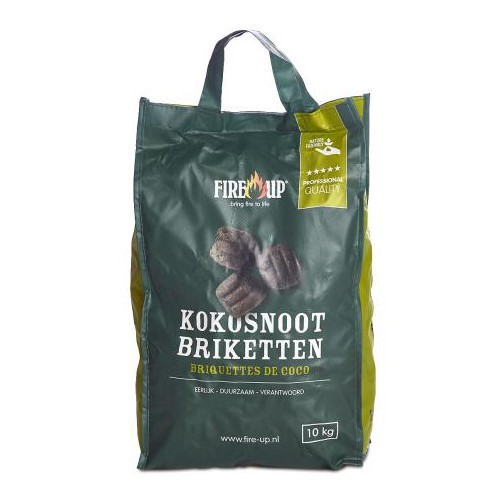 Fire-Up Premium Kokosnootschaalbriketten 10 kg per zak