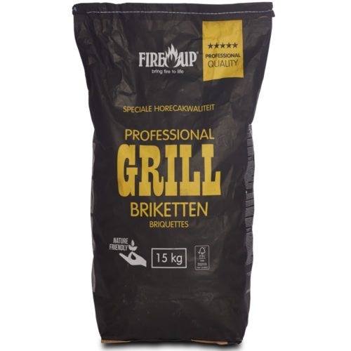 Fire-Up Professional Grill restaurant houtskoolbriketten 15 kg per zak, black wattle