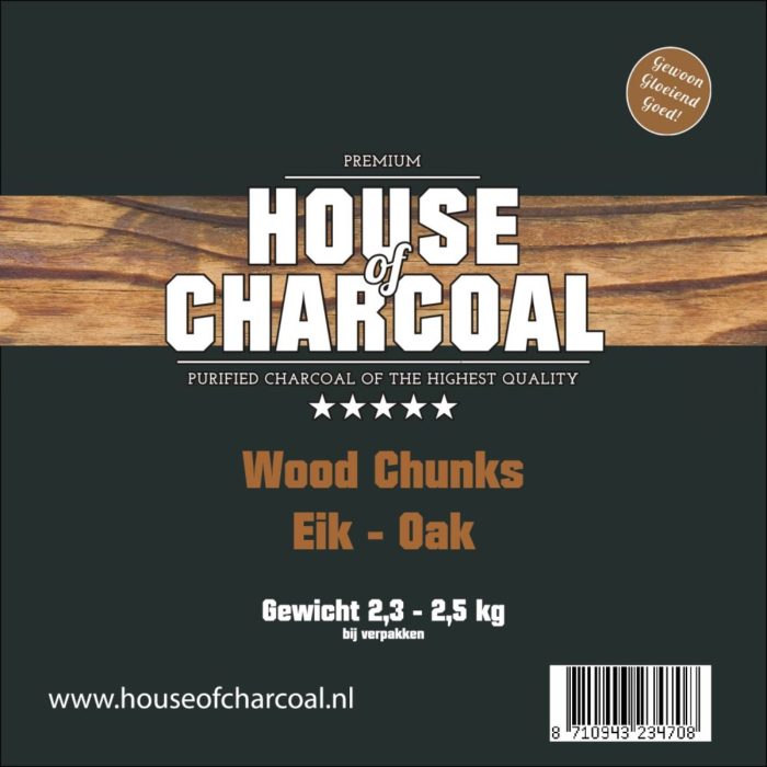 House of Charcoal Rookhout Eik Chunks 2,3-2,5 kg