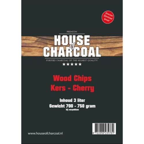 House of Charcoal Rookhout Kers Chips 3 liter (ca. 750 gr)