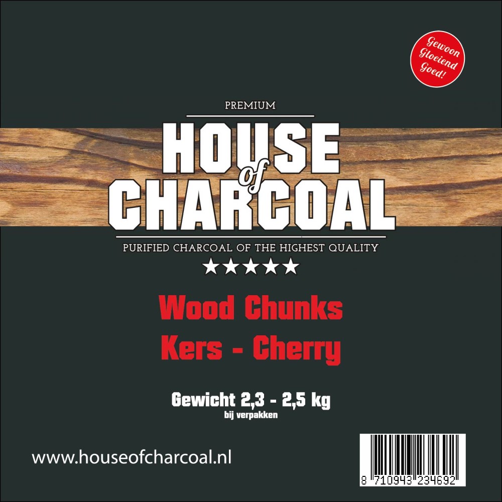 House of Charcoal Rookhout Kers Chunks 2,3-2,5 kg