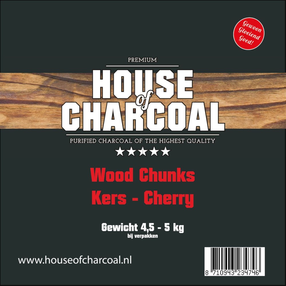 House of Charcoal Rookhout Kers Chunks 4,5-5 kg